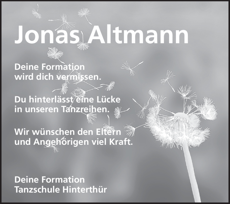  Traueranzeige für Jonas Altmann vom 07.11.2012 aus Rüsselsheimer Echo, Groß-Gerauer-Echo, Ried Echo