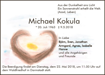 Traueranzeige von Michael Kokula von Trauerportal Rhein Main Presse